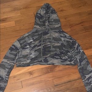 camo ripped hoodie
